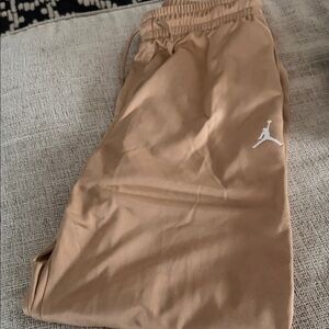 Jordan Kids Beige Joggers with White Logo